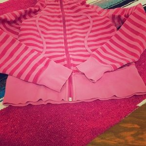 Pink Striped Lululemon Scuba Hoodie